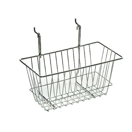 Azar Displays 6.25"H Chrome Wire Basket, PK2 300620